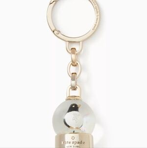 Kate Spade Arctic Friends Penguin Snow Globe Keychain